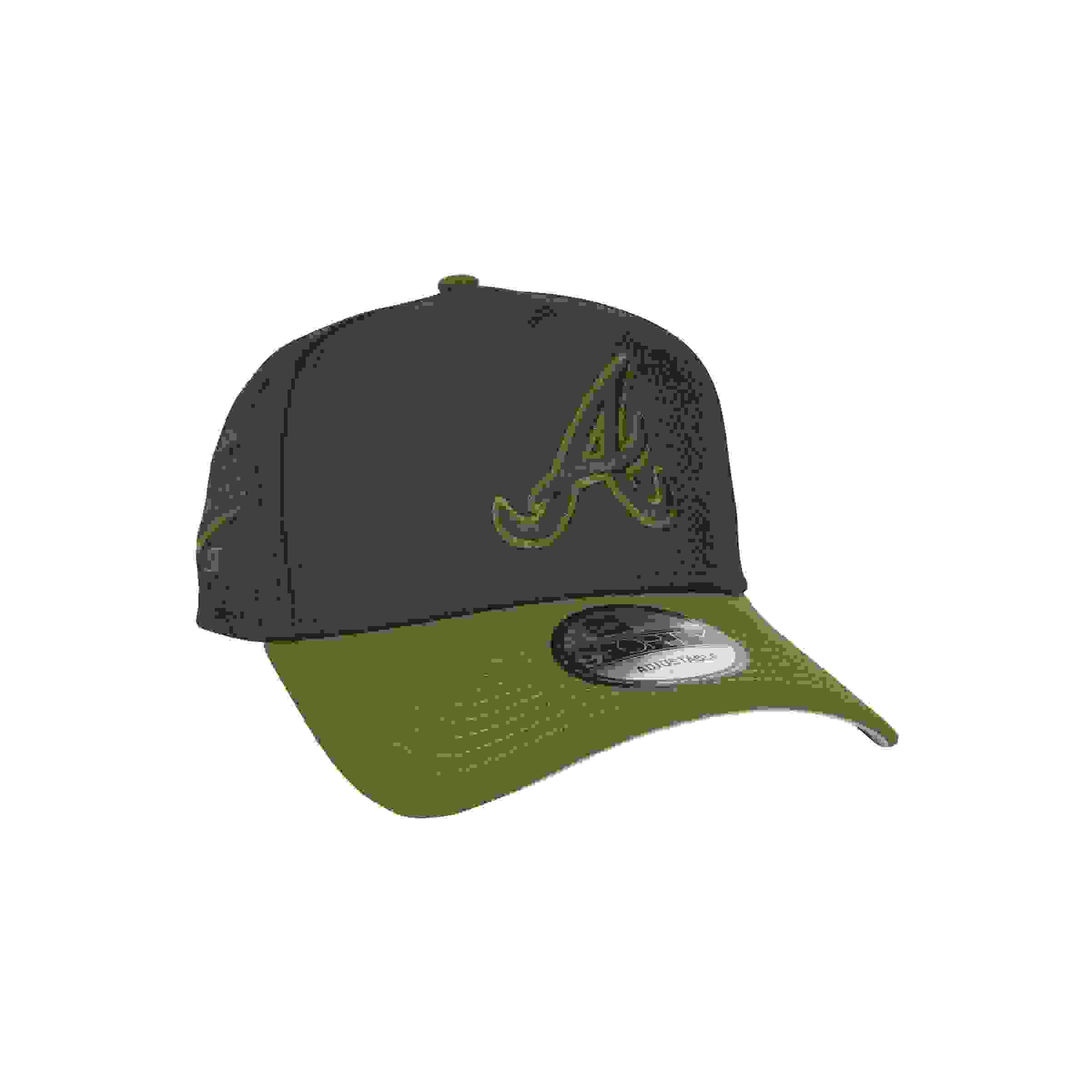 New Era Atlanta Braves 9FORTY A-Frame Black/Green Snapback Hat